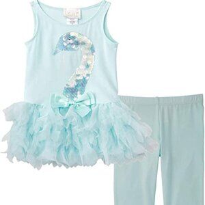NWT - Tunic & Capri Legging Set Swan - Size 4T